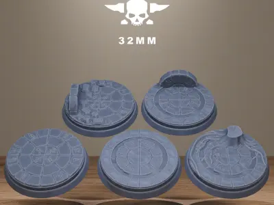 Mystic Bases Pack  40 Hollowed Bases 3D print model