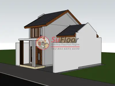 House 7x9m code 459- Sketchup 3D model 3D model 3D model