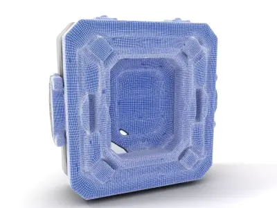 Futuristic SciFi Doorway Model Pack with Illuminated Panels Low-poly 3D model