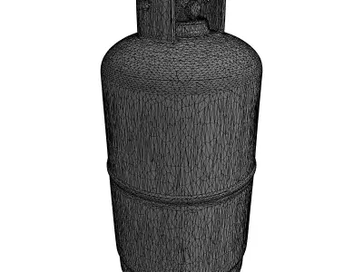 Weathered Industrial Gas Cylinder Low-poly 3D model