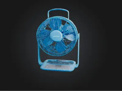 Portable fan Low-poly 3D model