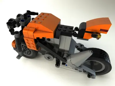 Lego motorcycle 3D model