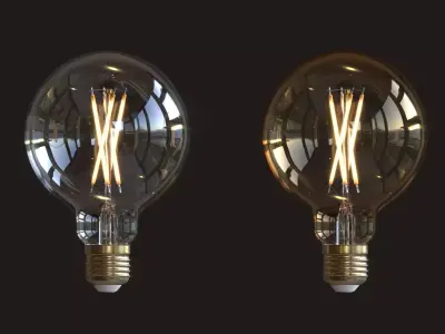 Globe light bulb 3D model