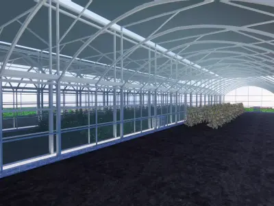 Agricultural Greenhouse Tent Frame -B9 3D model