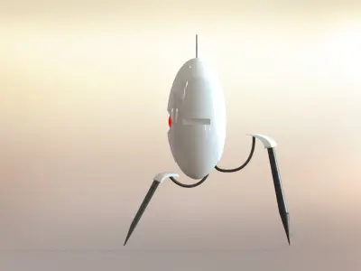 Turret robot with light 3D print model