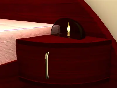 Stylized bed 3D model