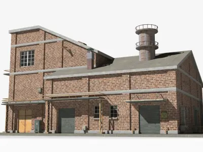  Factory xx21 Low-poly 3D model