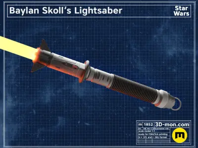 Baylan Skoll Lightsaber - Ahsoka 3D print model