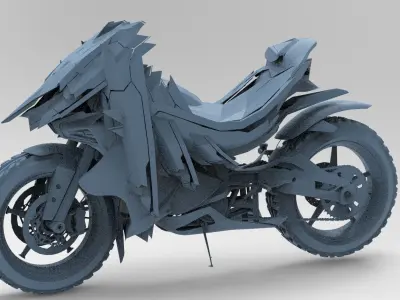 Cyberpunk subzero bike Full collection 3D model