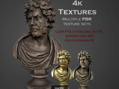 ancient statues and busts variety collection 2 - 50 models  3D Model Pack