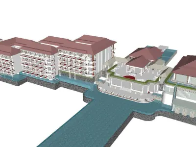 vacation spot-Resort-Fashion Leisure Hotel-094 3D model