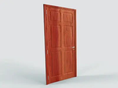 Wooden Door 3D model 8