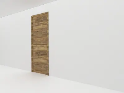 wood door Free 3D model