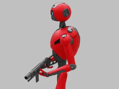 BATTLE DROID X-4000  RIGGED 3D model