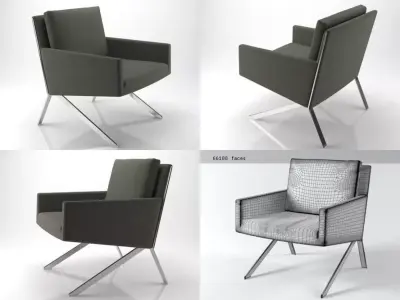 Theo four chairs 3D model