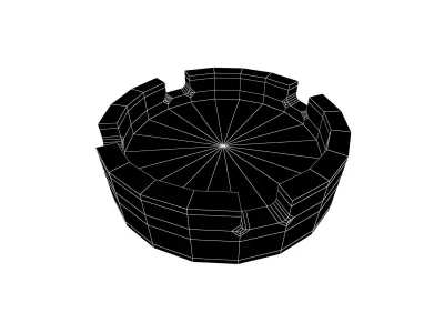 Ashtray v1 001 Low-poly 3D model