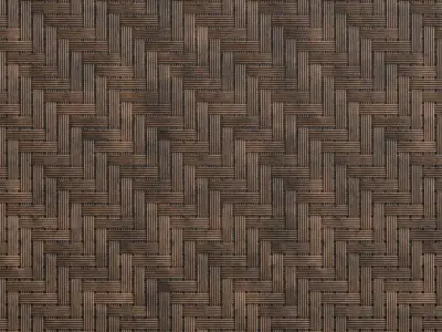 Antique Dark Wood Basket Weave Panel PBR Seamless Texture