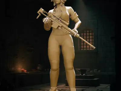 Nilin the Sniper 3D print model