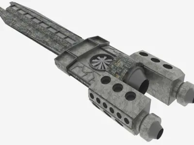 Zenit-T Spaceship  Low-poly 3D model