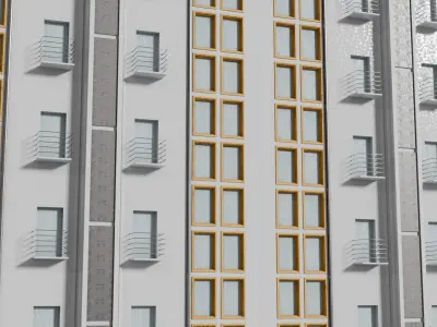 Facade Forge  Seamless PBR Building Pack Low-poly 3D model