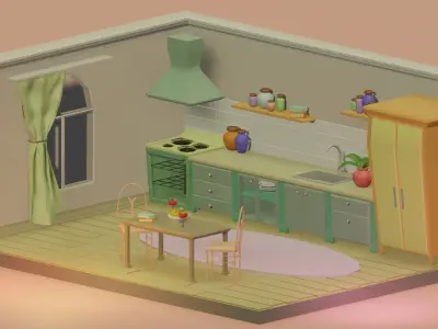 Tiny Kitchen 3D model