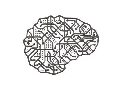 Electronic Circuit Brain v1 001 3D model