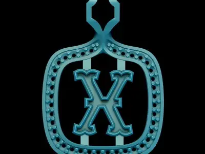 X Letter Pendant 3D print model purchase