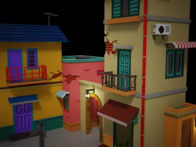 Old house voxel 3D model