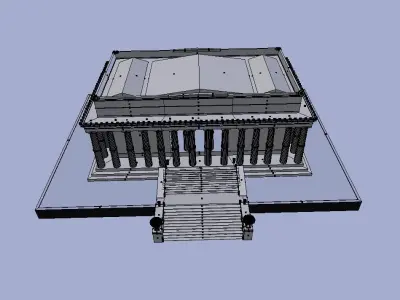 The Abraham Lincoln Memorial Low-poly 3D model