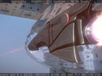 Spaceship - Keeper - Old Version 3D model