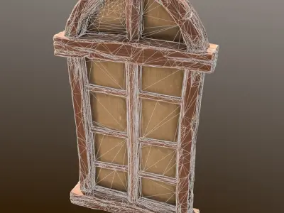 Stylised Window  Low-poly 3D model