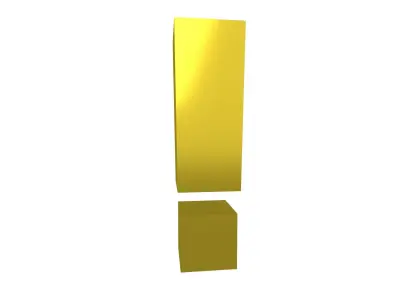 Exclamation Mark Symbol v1 006 Low-poly 3D model