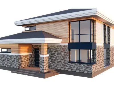 Villa da Costa Rica Low-poly 3D model