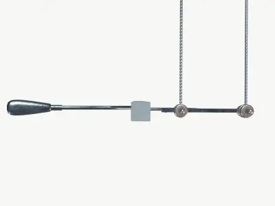 Electric Pole With Light 3D model