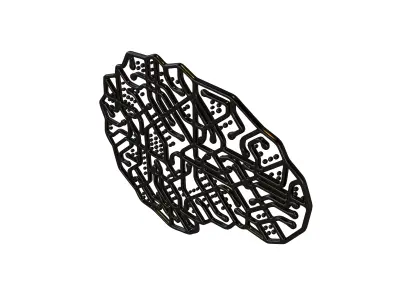 Electronic Circuit Brain v1 004 3D model