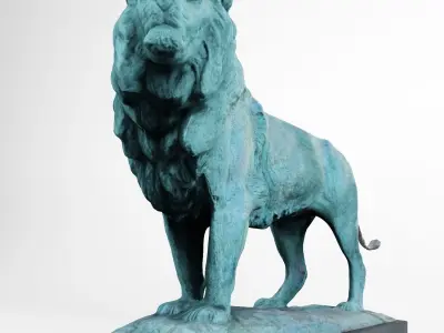 Lion Sculpture 3D model