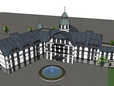 vacation spot-Resort-Fashion Leisure Hotel-0147 3D model