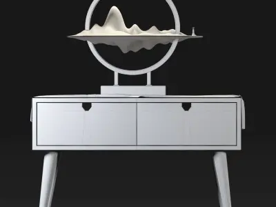 Tibetan mountain table lamp 3D model