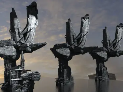 Alien Lookout Tower Kit bash  3D model