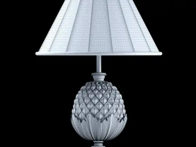 Light table lamp with shade 3D model purchase