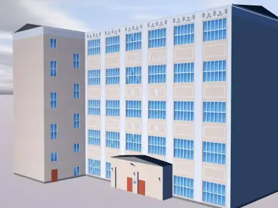 Flat house 3D model purchase