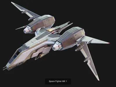 Game-ready sci-fi spaceships collection 3D Model Pack