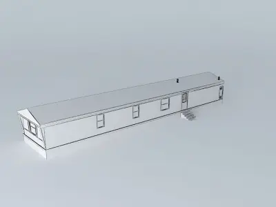 Single Wide Trailer Home Free 3D model