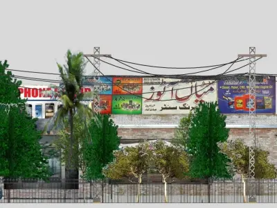 Market Design Low-poly 3D model