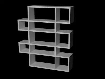 Library bookcase 3D model
