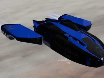 spaceship 3D model 6