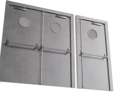 Metal Door 02 Low-poly 3D model