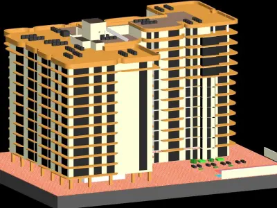 Champlain Towers South Florida 3D model