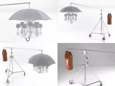 Marie-Coquine tripod lighting stand 3D model