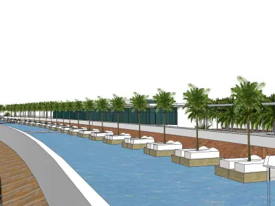 vacation spot-Resort-Fashion Leisure Hotel-0139 3D model